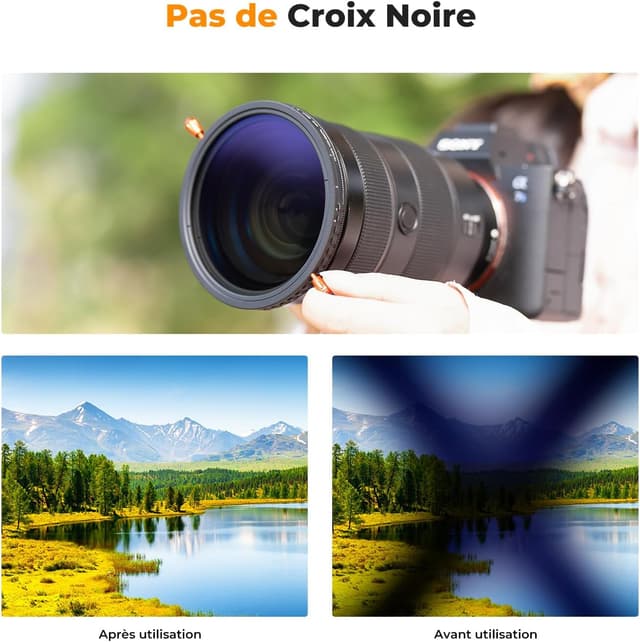 Thumbnail 4 de K&F CONCEPT Ø58mm Filtre CPL+ND 2-32 1-5 Stops