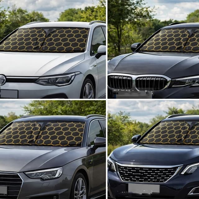 Thumbnail 6 de Parasole auto per parabrezza interno pieghevole riflettente con protezione UV 142 x 70 cm