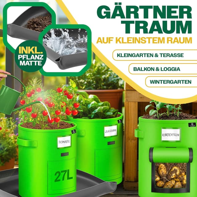 Thumbnail 5 de KESSER® Set de 6 Sacos para Sembrar Patatas 🌱