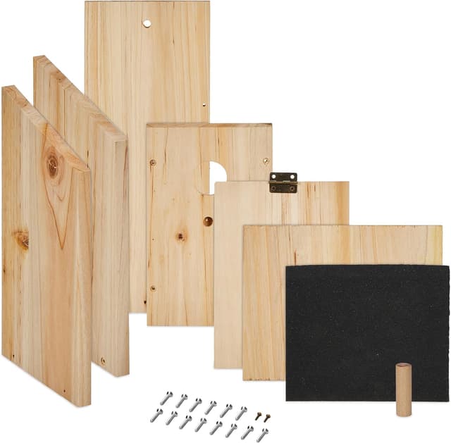 Detalle 2 de Nichoir d’extérieur pour oiseaux à assembler Relaxdays – trou d’envol de 32 mm
