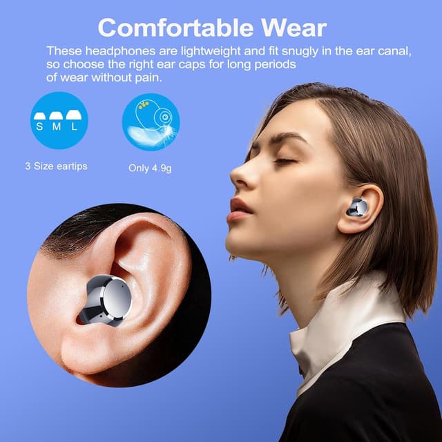 Detalle de Bluetooth In-Ear Kopfhörer (2026) mit Bluetooth 5.3, Noise Cancelling Mic & IP7-Schutz – kabellose Ohrhörer für iPhone & Android