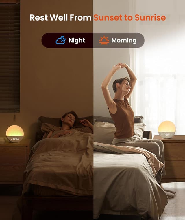 Thumbnail 6 de Dreamegg Sunrise 1 wake‑up light with 9 dimmable night lights ⏰