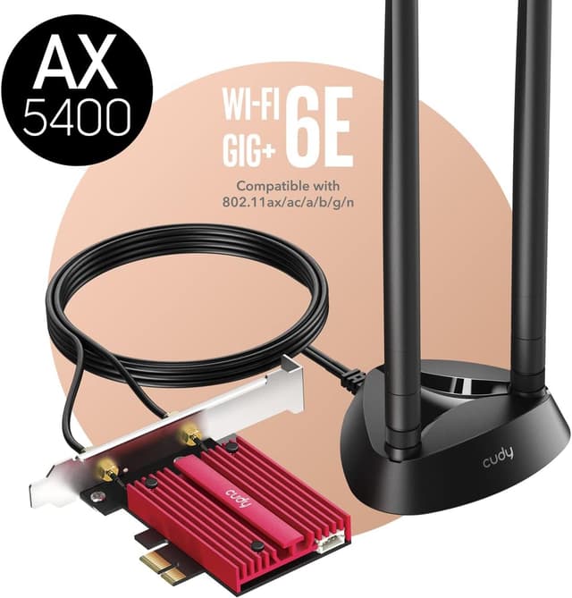Thumbnail 1 de Cudy AX5400 WiFi 6E PCIe Card