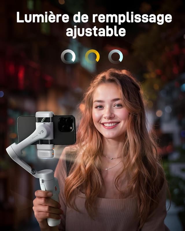 Thumbnail 6 de Hohem iSteady V3 Stabilisateur Smartphone 3 axes avec AI-Tracker magnétique
