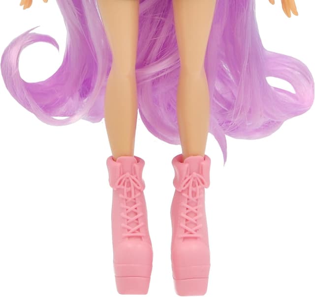 Detalle de K-POP IDOL Nari bambola con stile K-Pop, capelli lavanda e 3 accessori per outfit (3+)