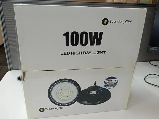 Thumbnail 6 de Lampe UFO LED 100 W YUANKANGMEI IP65, boîtier en aluminium pour garages, ateliers et commerces extérieurs