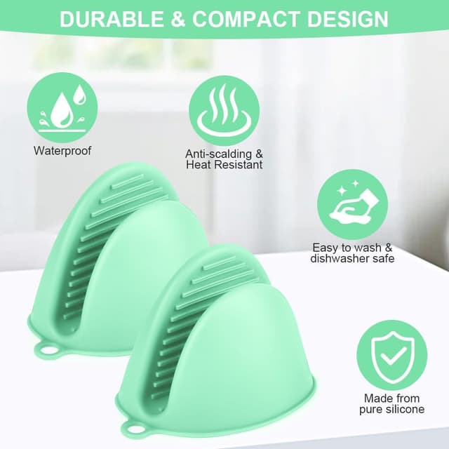 Thumbnail 1 de AUAUY Mini Manoplas de Silicona Resistentes al Calor 🌟