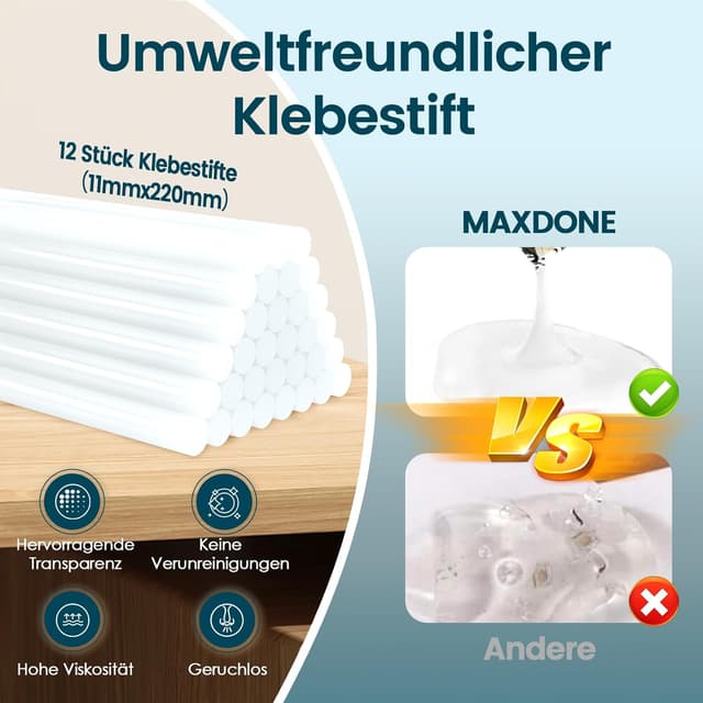 Detalle 1 de MAXDONE Heißklebepistole mit 11 mm Spitze