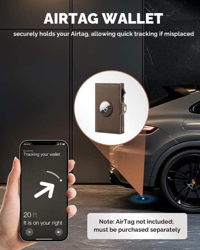 Thumbnail 5 de YESIIW Airtag Slim Wallet 10+ Coins 🧾