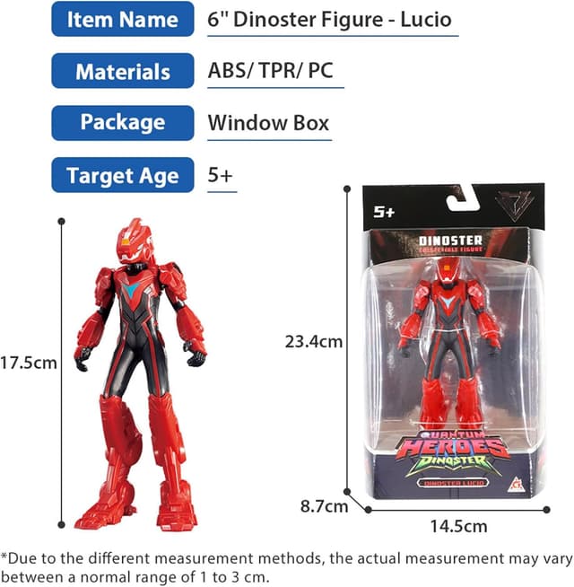 Detalle 2 de Figurine dinosaure Quantum Heroes DINOSTER Lucio 6 pouces