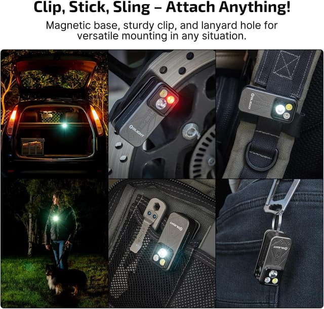 Detalle 2 de Olight Oclip Pro EDC Clip-on Torch (500 Lumens, USB-C rechargeable) with magnetic base and 3 light modes