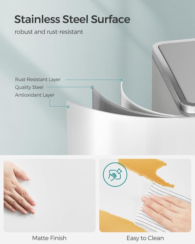 Detalle 2 de Dual rubbish bin 2 x 8 gallons