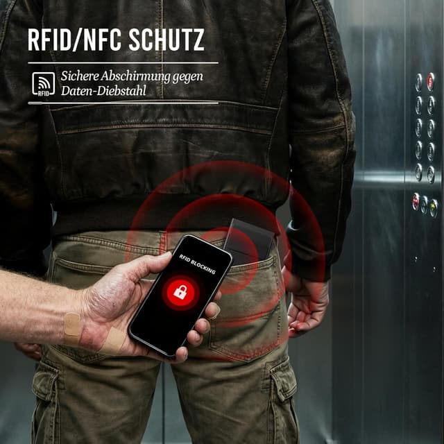 Detalle 1 de YESIIW RFID-Kartenetui mit Pop-up, 0,8 cm