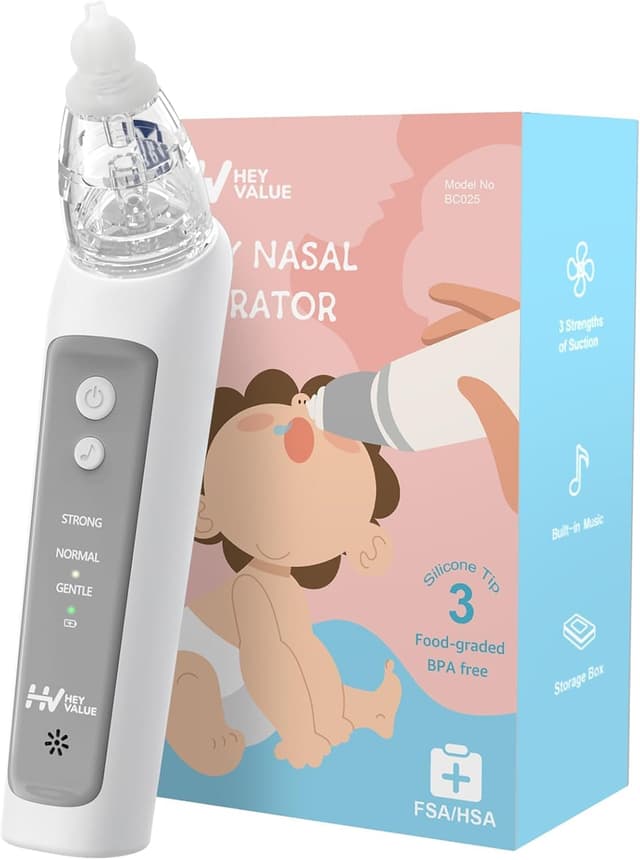 Imagen de Electric Nasal Aspirator for Baby with 3 Silicone Tips en OfertitasTOP