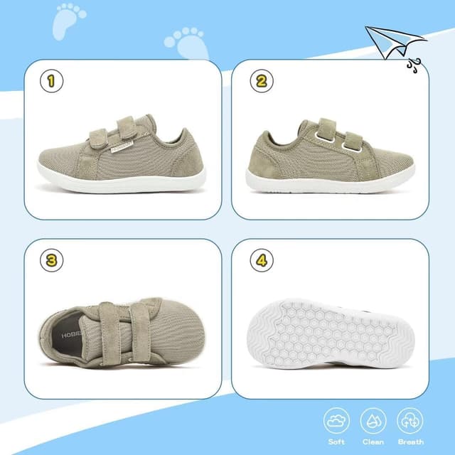 Detalle 2 de HOBIBEAR Kinder Barfußschuhe Breite Zehenbox