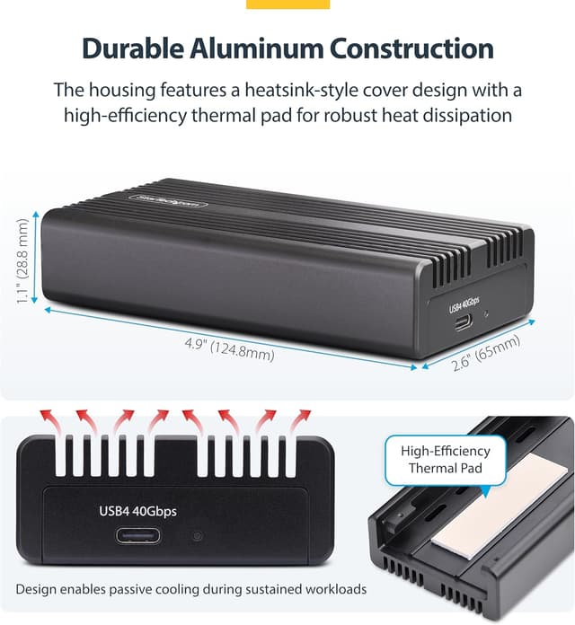 Detalle 2 de StarTech Boîtier SSD NVMe USB4 40 Gbps