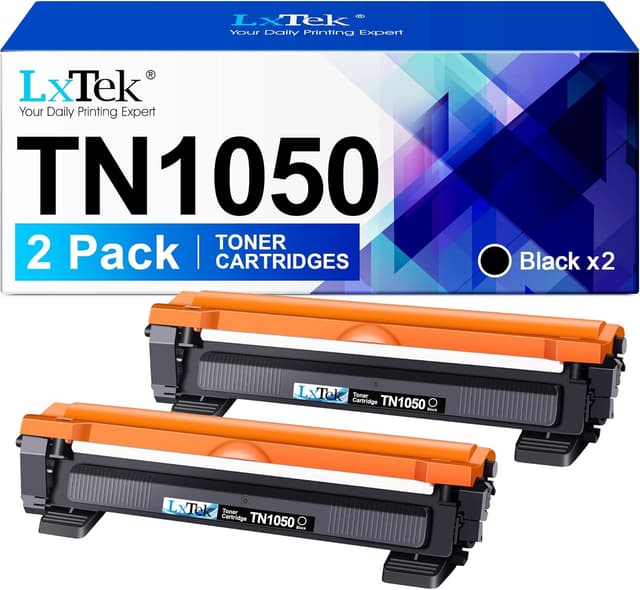 Detalle de LxTek TN1050 Tonerkartuschen kompatibel für Brother TN-1050 (2er-Pack, Schwarz)