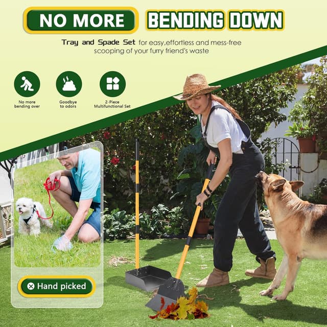 Detalle 2 de CJYMMFAN Dog Pooper Scooper with Adjustable Handle