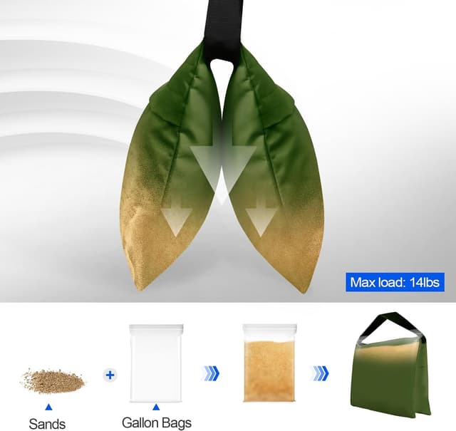 Thumbnail 2 de EMART Grüne Sandsäcke 4er-Pack – Sandsack 🎥