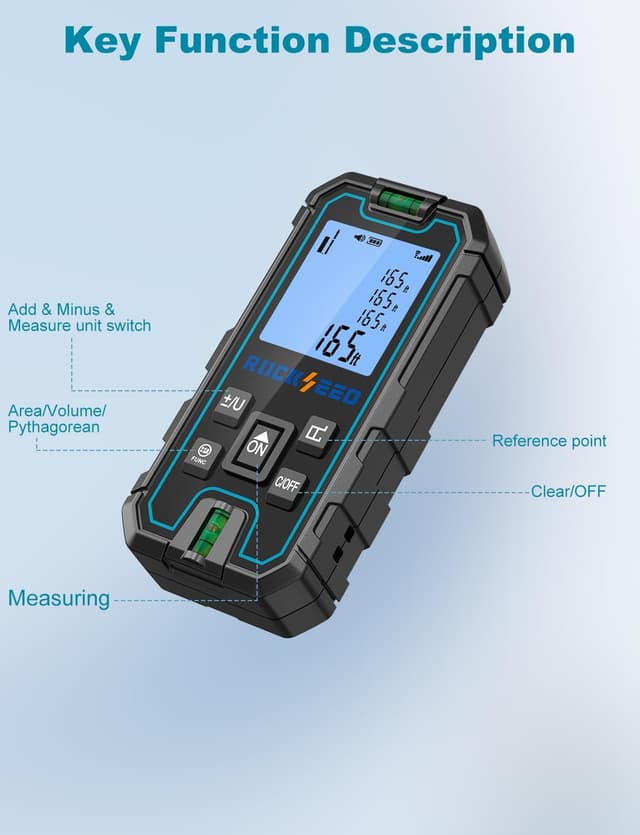Detalle 2 de RockSeed laser distance meter 50m range