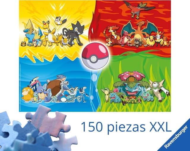 Detalle 2 de Ravensburger Puzzle Pokémon 150 piezas, 49×36 cm 🧩