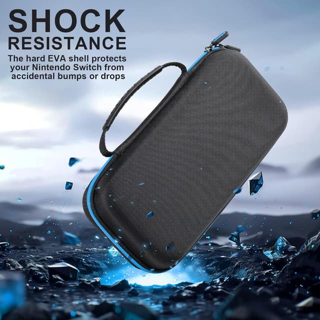 Detalle de Lmcpa Pochette Housse EVA pour Nintendo Switch 2 2025 avec étui rigide et 20 cartouches