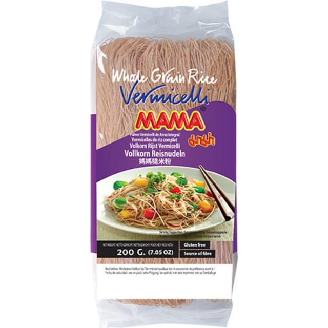 Detalle de MAMA Braune Reisnudeln 200 g 🍜