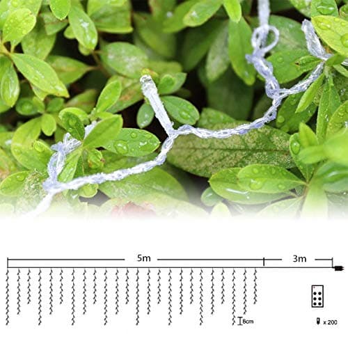 Thumbnail 6 de SALCAR 5m Guirnalda de luces 200 LED blanco cálido 🎄