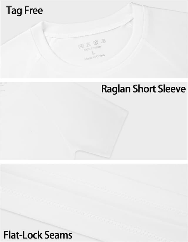 Detalle de DRONIRING Boys Rash Guard Swim Shirt (UPF 50+ Sun Protection) — Quick-Dry Short Sleeve Water Shirt for Kids