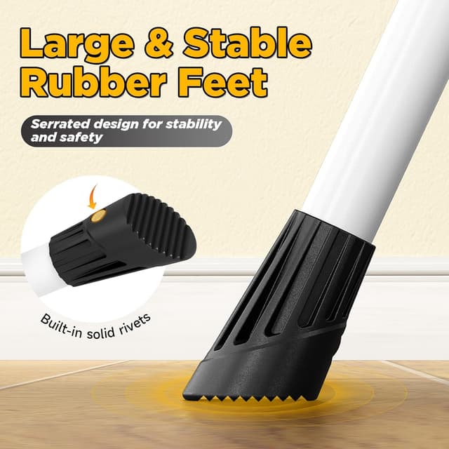 Detalle de Urackify 3-Step Folding Steel Step Ladder with Safety Lock & Handrail