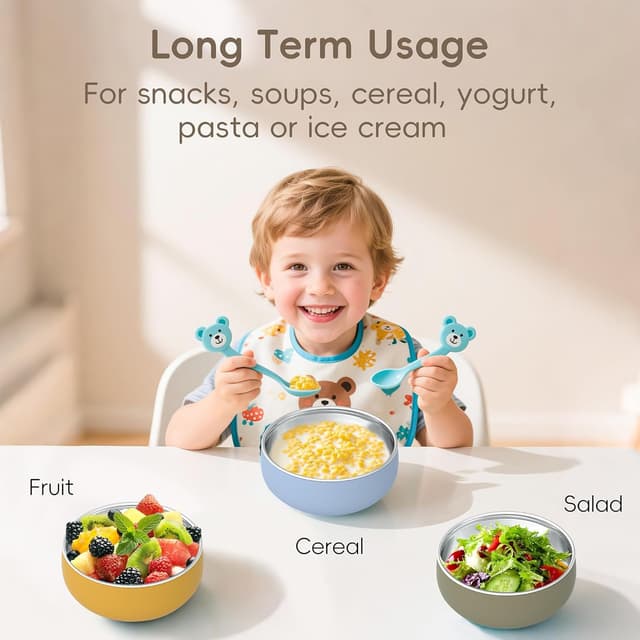 Thumbnail 5 de Bella's Friends Stainless Steel Baby Bowl 3-pack