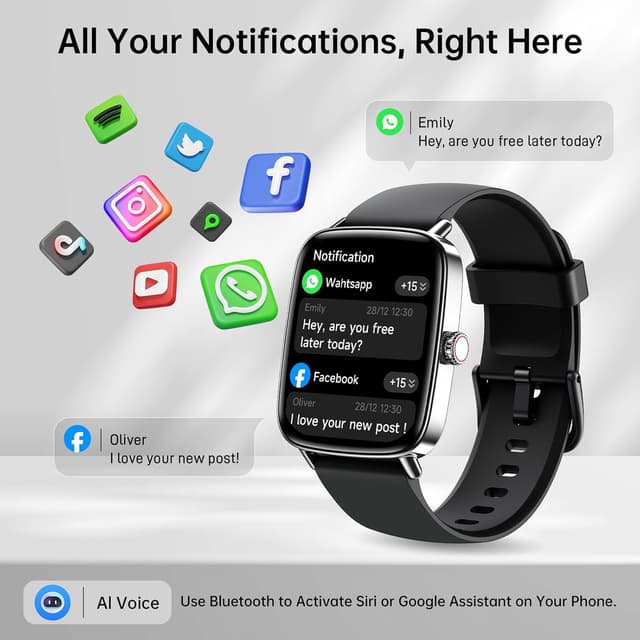 Detalle de Yoever Smart Watch Fitness 1.85 inch