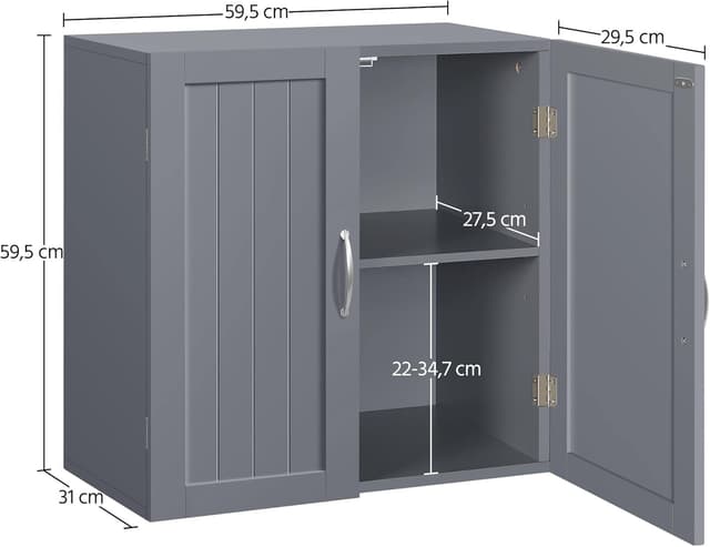 Detalle de Yaheetech mobiletto bagno 60 x 30 x 60 cm