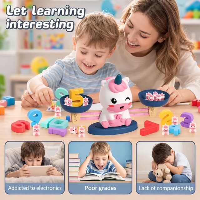 Thumbnail 2 de 66PCS Unicorn Balance Math Toy