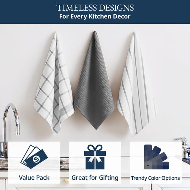 Thumbnail 3 de LANE LINEN Tea Towels Set 6 Pack 18x28