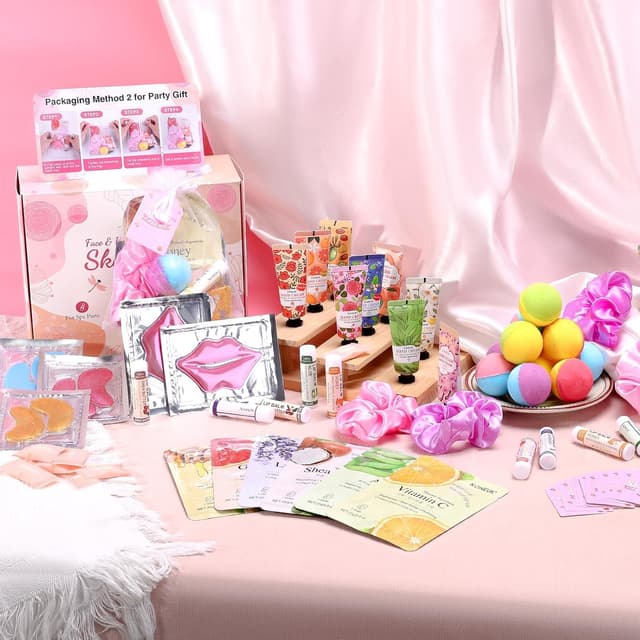 Thumbnail 6 de KONEUK 120 PCS Spa Party Supplies Kit for Women (Face Masks, Under-Eye Patches, Hand Cream, Foot Bath Bombs & More)