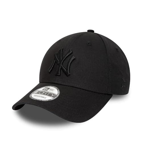 Detalle de New Era ERA MLB League ESS 940 New York Yankees: gorra de algodón ajustable (negra, talla única)