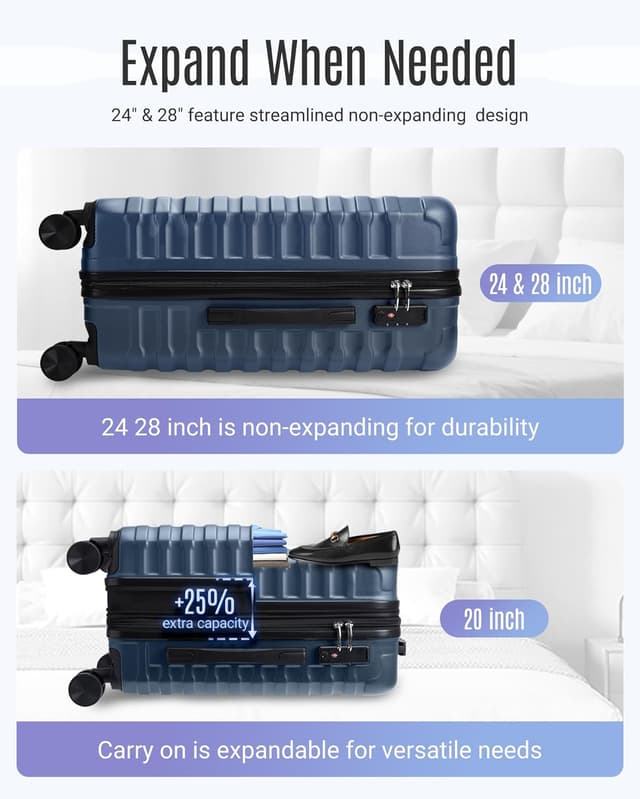 Thumbnail 5 de LIGHT FLIGHT 3-Piece Expandable Luggage Set, Royal Blue