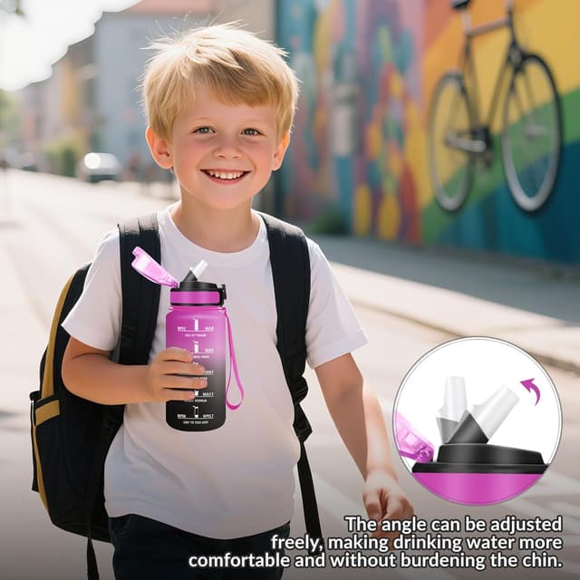 Thumbnail 5 de HoneyHolly Botella de Agua 500ml con Pajita 🧒🏼♀