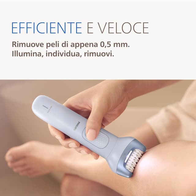 Detalle 2 de Philips Epilatore Serie 8000 BRE709/00 Wet & Dry senza fili con ProGuide e 5 accessori