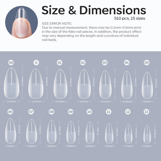 Thumbnail 5 de Modelones Nageltips 510 Stück Full Cover Set 💅