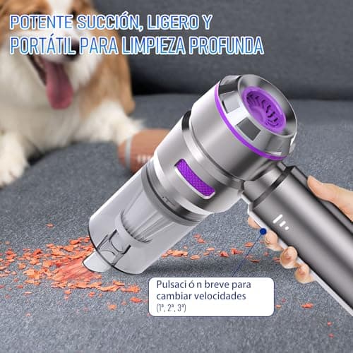 Detalle 2 de Higoom Aspirador de mano inalámbrico 4 en 1 con succión 22.000 Pa y soplador