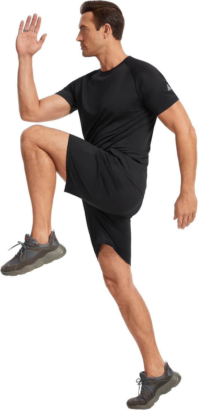 Detalle de AMZSPORT Lot de T-Shirts de sport pour homme à manches courtes respirant et séchage rapide