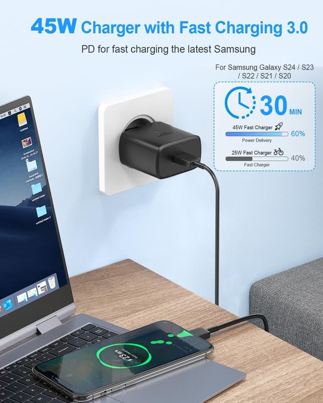 Thumbnail 4 de Samsung 45W USB C Schnellladegerät