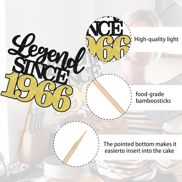 Thumbnail 2 de Legend Since 1966 Tortenaufsatz 60. Geburtstag đ
