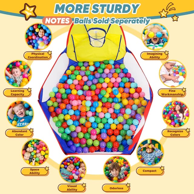 Thumbnail 2 de Eocolz Kids Ball Pit 120cm Play Tent