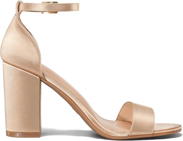 Detalle de COASIS Women’s Chunky Block Heels Open Toe Ankle Strap Sandals (3.5-Inch Heels)