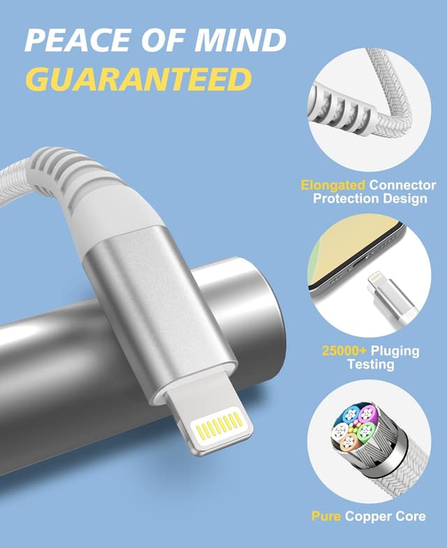 Detalle 2 de IDISON iPhone charging cable 2m 3 pack