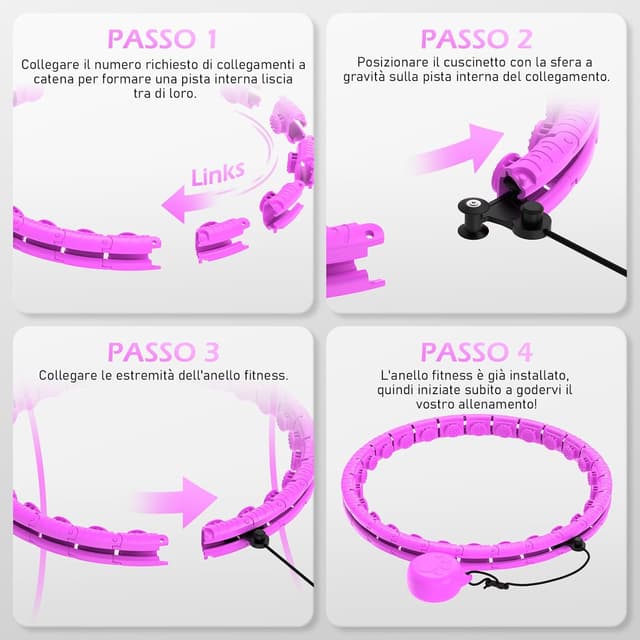 Thumbnail 6 de JLoibao Smart Hula Hoop 24 Collegamenti 132 cm