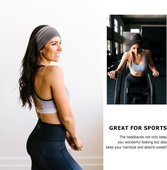Thumbnail 2 de DRESHOW 8 Pack Headbands 3.5" wide